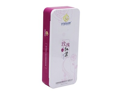 250×105×51mm马口乐投(中国)装玫瑰金银花枇杷决明子茉莉古树茶叶罐包装盒子